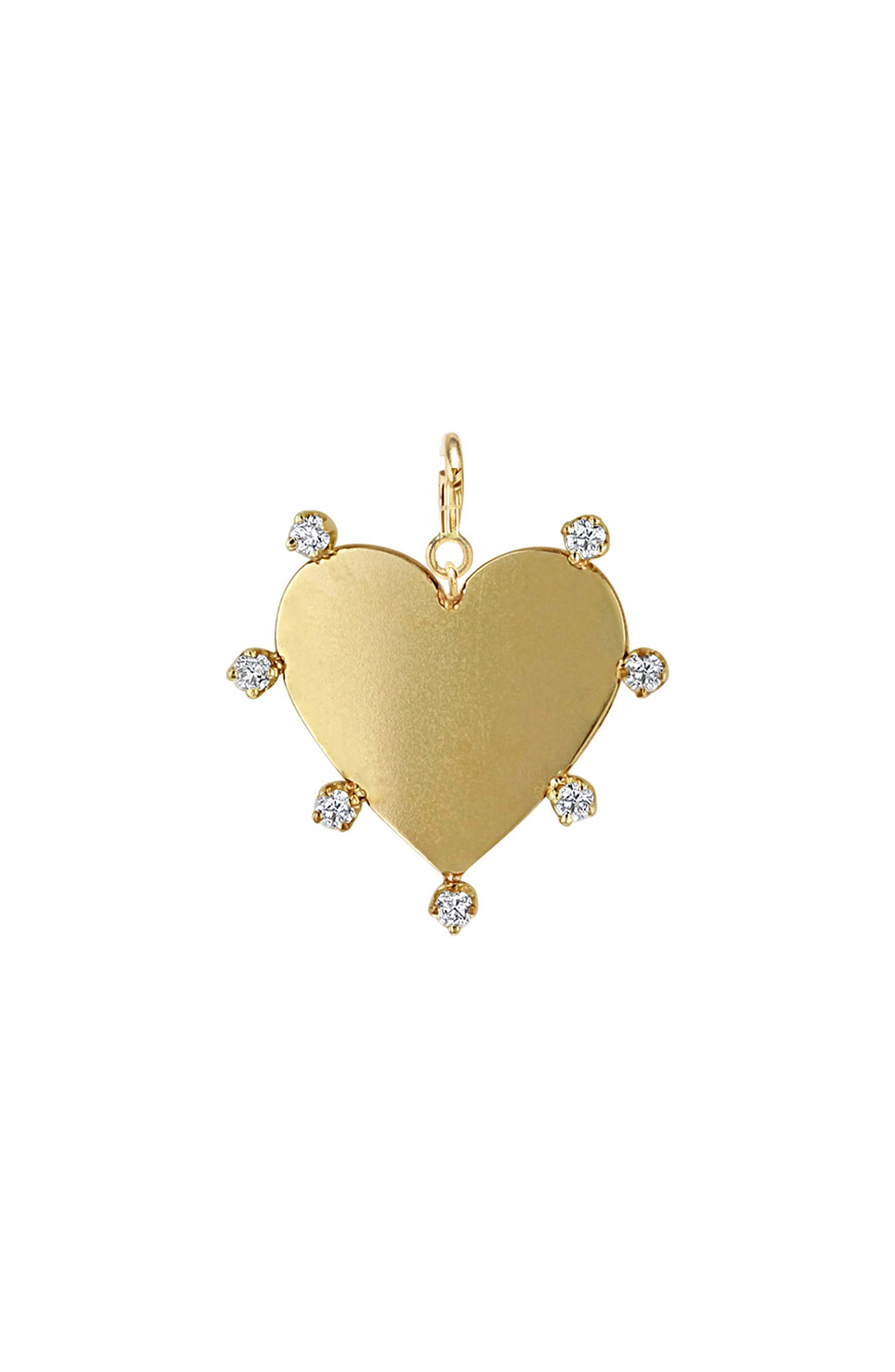 14k gold diamond charms