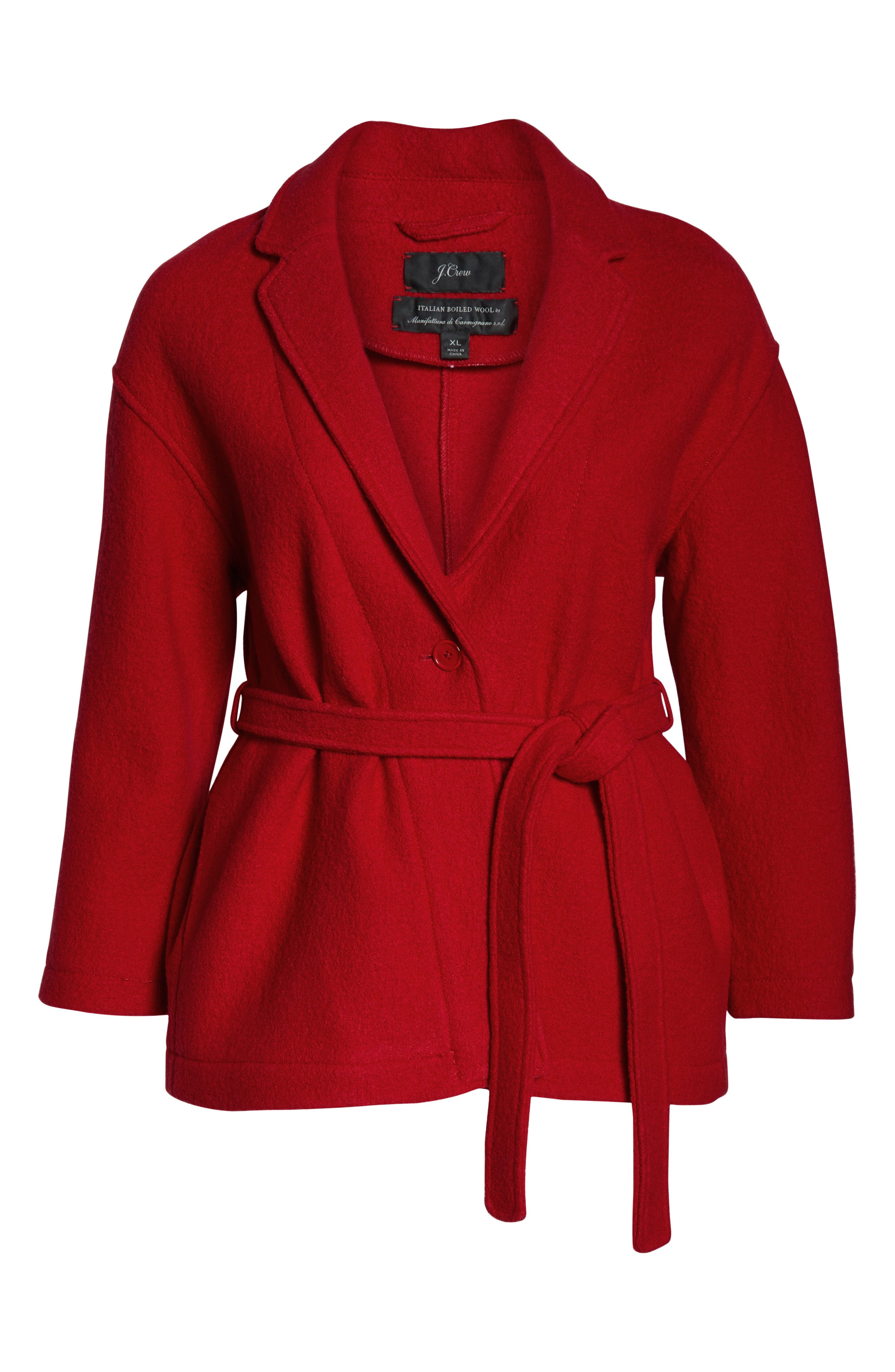 short wool wrap coat