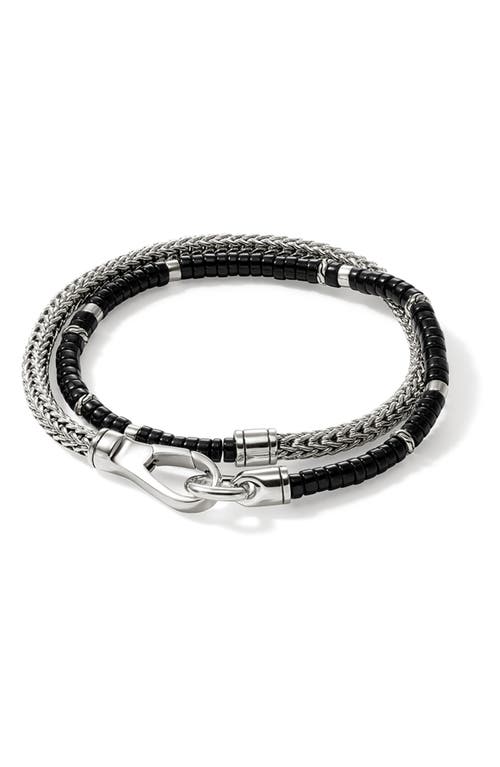 Shop John Hardy Heishi Chain Wrap Bracelet In Silver