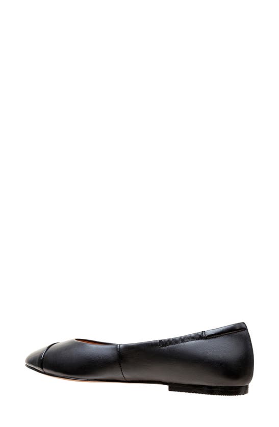 Shop Linea Paolo Nolan Cap Toe Ballet Flat In Black