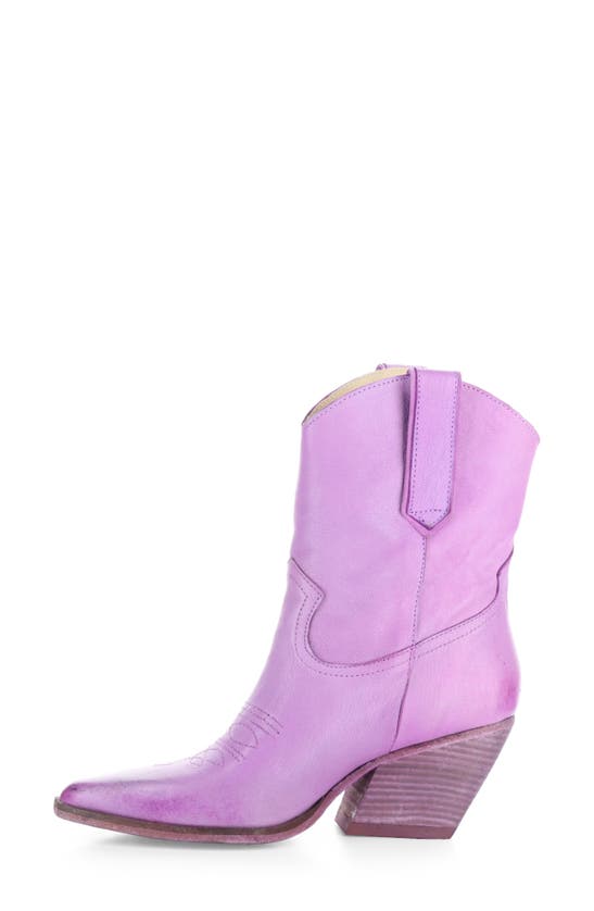 Shop Fly London Wofy Pointed Toe Western Boot In Violet Velvet