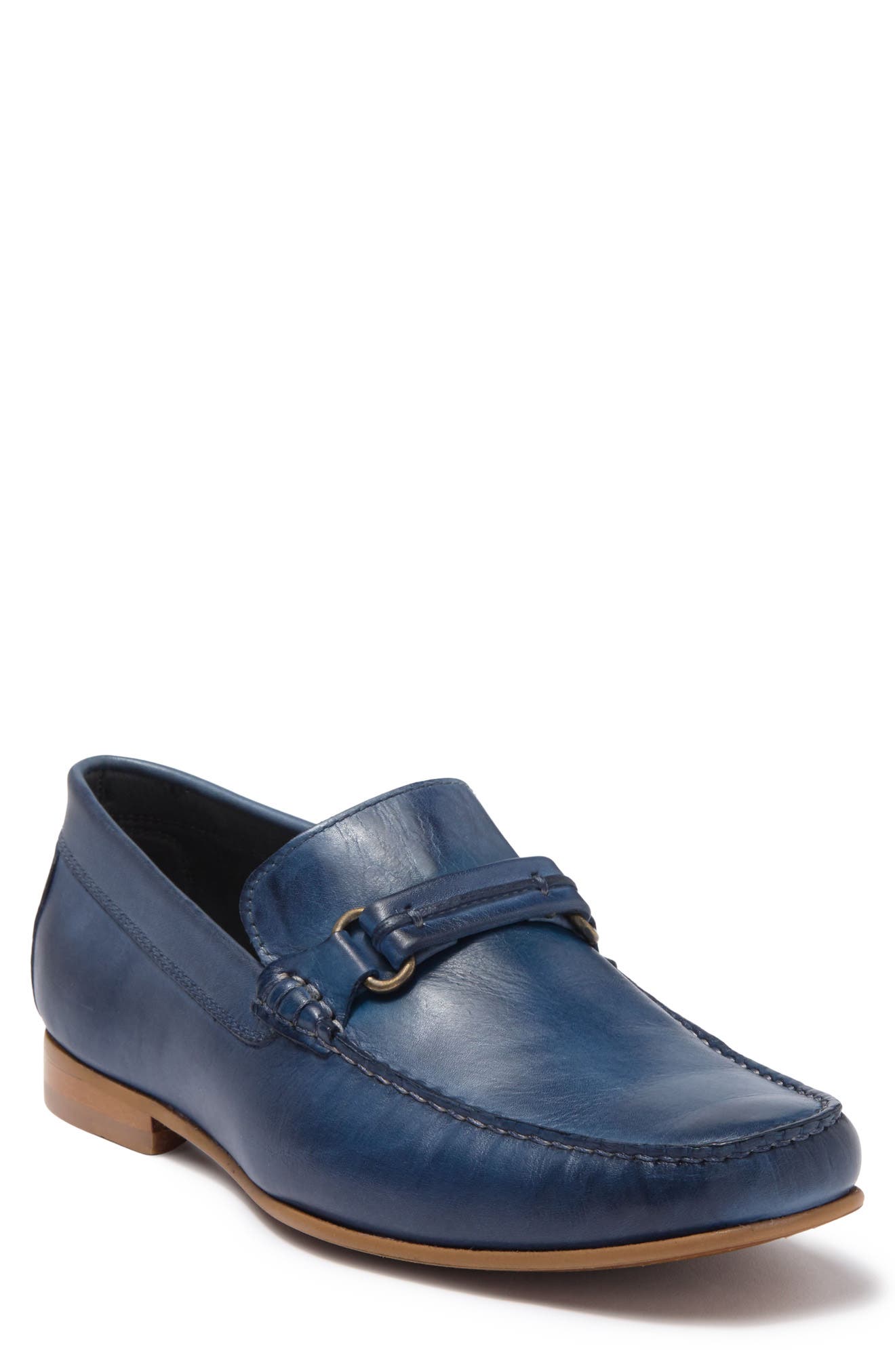 Donald Pliner Calf Leather Bit Loafer In Indigo