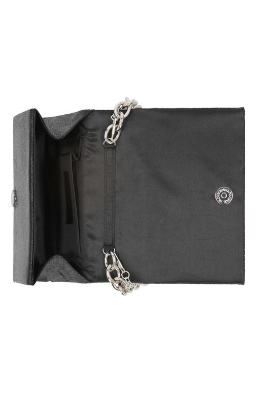Jessica Mcclintock Crystal Embellished Shoulder Bag In Black/silver