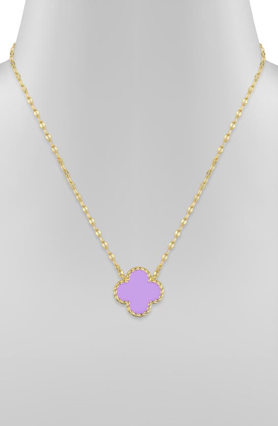 Lily Nily Kids' Clover Pendant Necklace In Purple