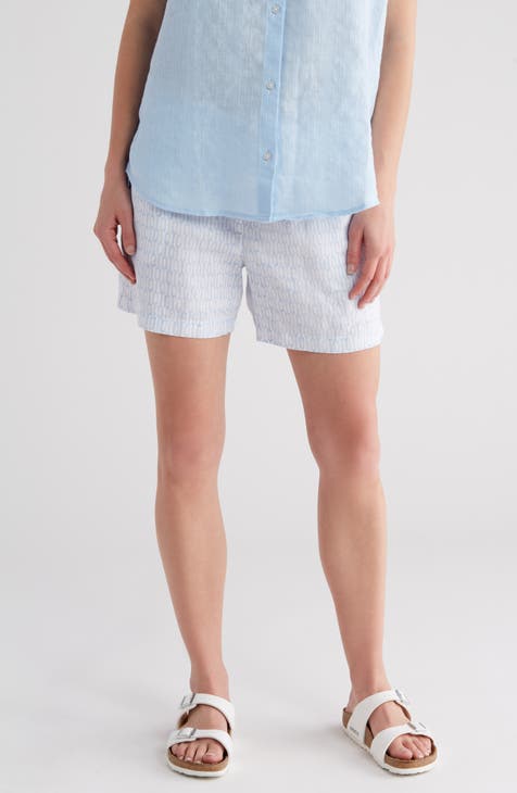 Island Key High Waist Linen Shorts