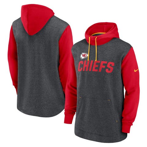 Men's Nike Heathered Charcoal/Scarlet San Francisco 49ers Surrey Legacy Pullover Hoodie, Size: Medium, Grey