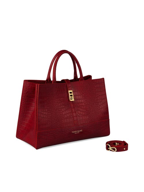Teddy Blake Lola Croco 15" In Dark Red