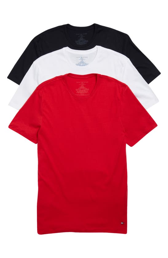 Tommy Hilfiger Pack Of 3 Classic Cotton Crewneck T-shirt In Red