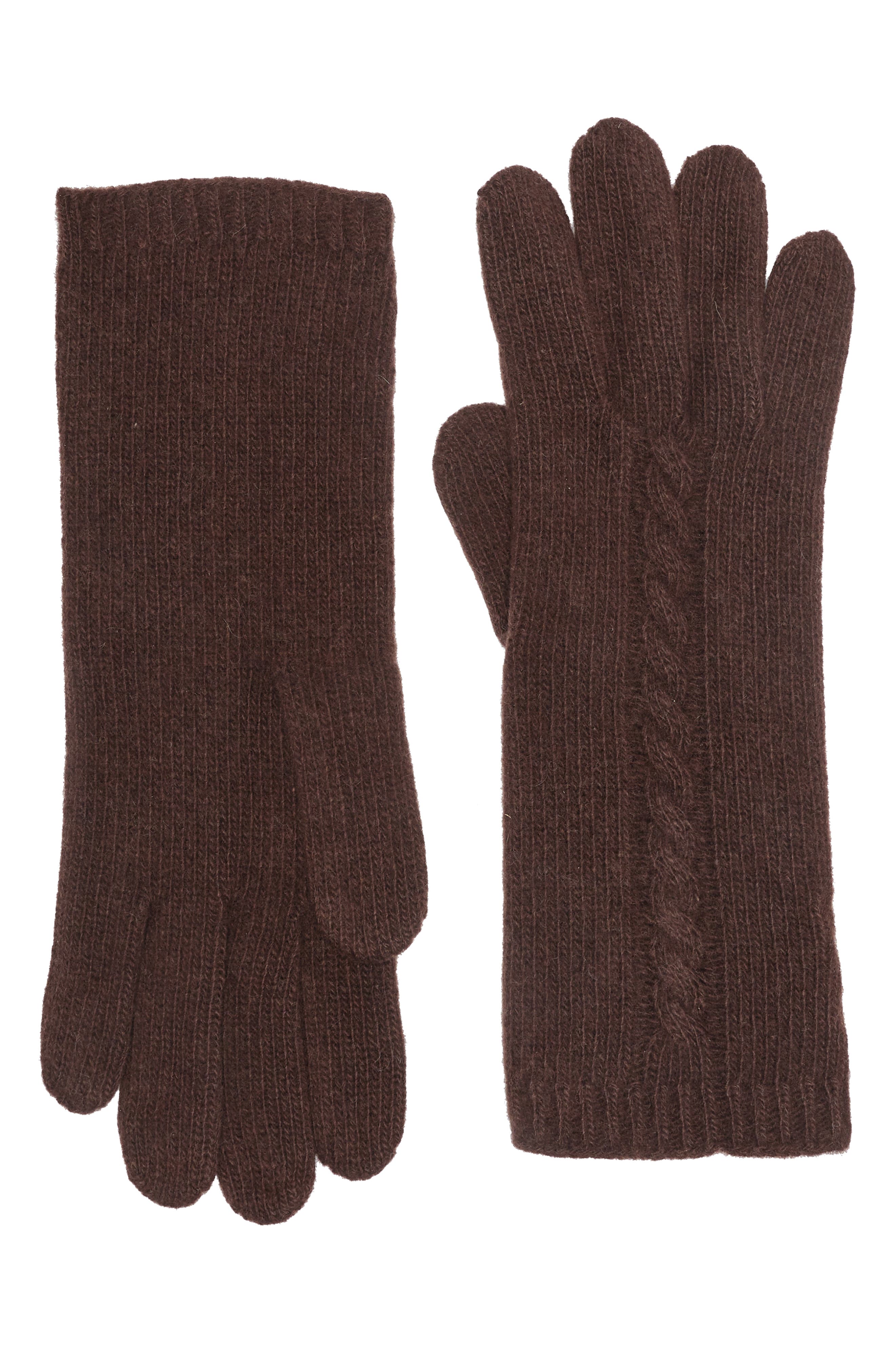 brown cashmere gloves