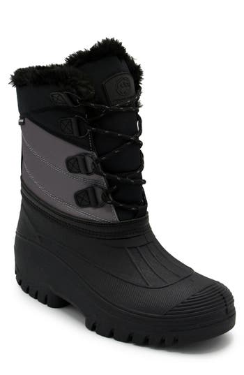 Polar Range Decker Faux Fur Lined Snow Boot In Grey