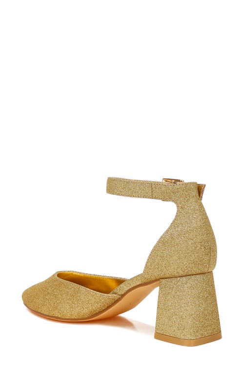 London Rag Taznia Ankle Strap Pump In Gold