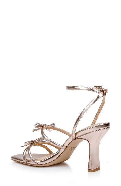 Shop Jewel Badgley Mischka Kiyomi Ankle Strap Sandal In Rose Gold Metallic