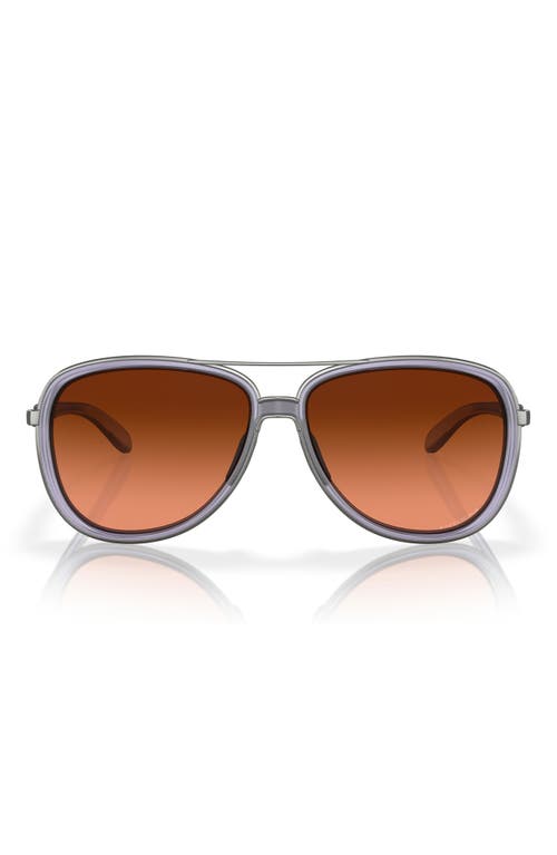 Oakley Split Time 58mm Prizm Gradient Polarized Pilot Sunglasses in Lilac at Nordstrom