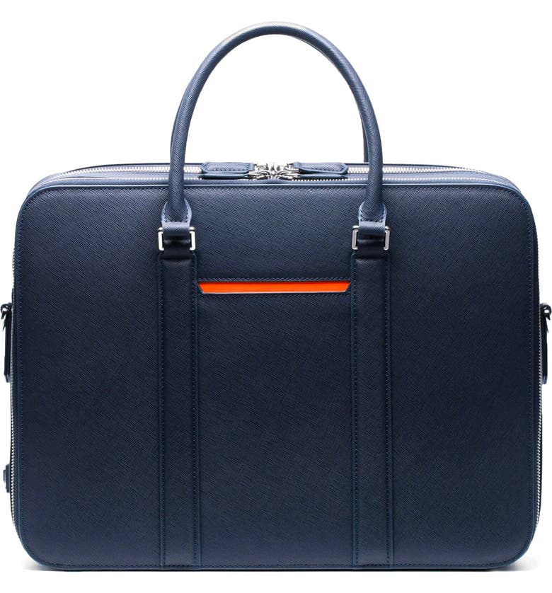 Maverick & Co. Manhattan Double Zip Leather Briefcase | Nordstrom