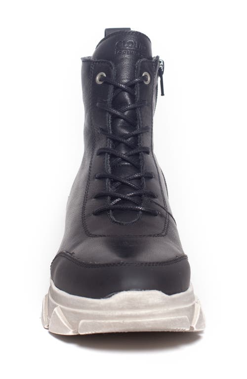 Shop Cloud Talulah Wool Lined Lace-up Boot In Velvet Black