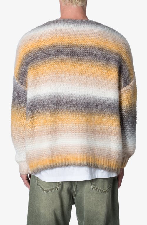 Shop Mnml Gradient Wool Cardigan In Beige/grey/yellow Multi