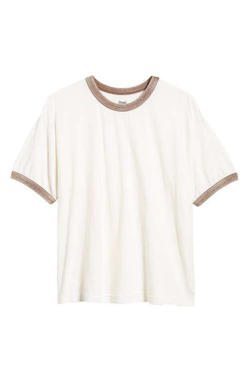 Shop Elwood Oversize Ringer Graphic T-shirt In Pearl/soil