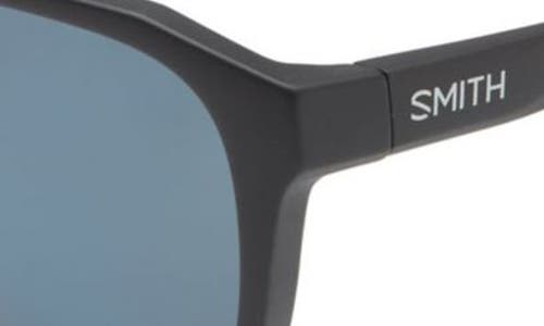 Smith Contour 56mm Polarized Square Sunglasses In Matte Black/black