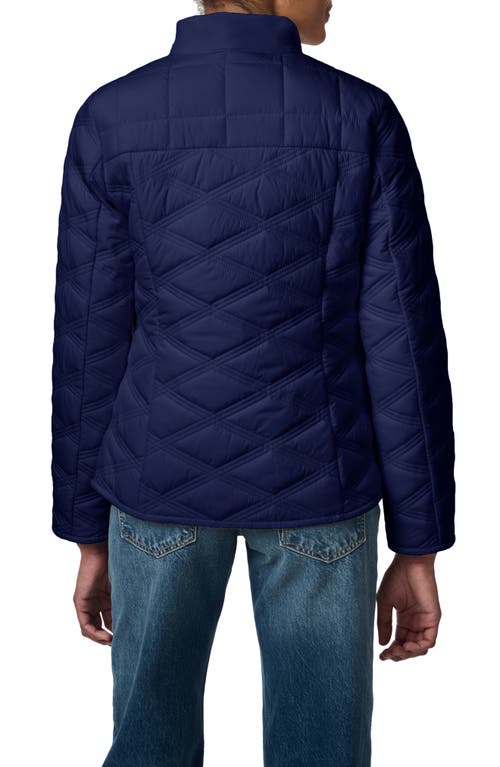 Shop Bernardo Triple Stitch Diamond Quilted Recycled Polyester Jacket In Navy