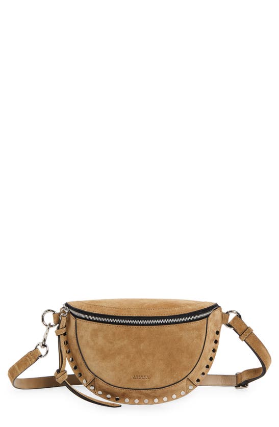 Isabel Marant Skano Suede Crossbody Bag In Taupe