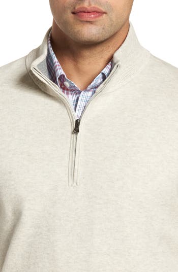 Men's Cutter & Buck Oatmeal Philadelphia Eagles Lakemont Tri-Blend V-Neck Pullover Sweater