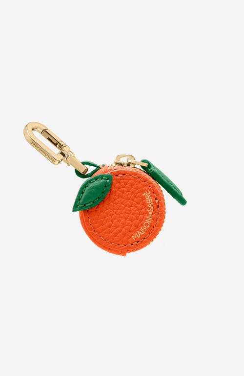 Shop Maison De Sabre Maison De Sabré The Sabremoji Fruit Charm In Orange