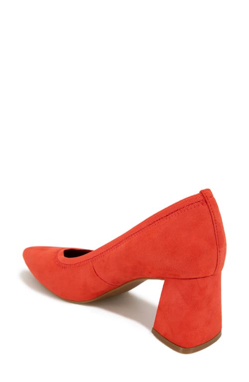 Gentle Souls By Kenneth Cole Dionne Pointed Toe Pump In Bright Coral Suede