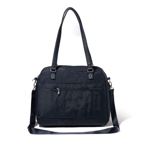Baggallini Overnight Expandable Laptop Tote With Rfid Phone Wristlet In French Navy