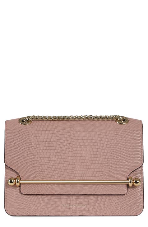 Strathberry Nano Lizard-embossed Leather Tote Bag in Pink