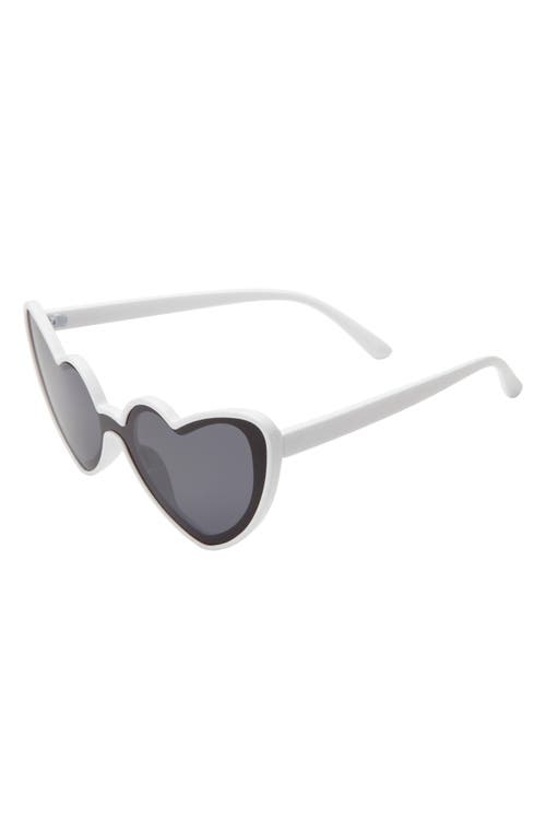 Shop Bp. 61mm Heart Sunglasses In White