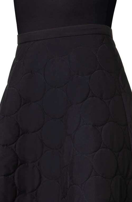 Shop Akris Punto Signature Techno Dot Quilted Midi Skirt In Black