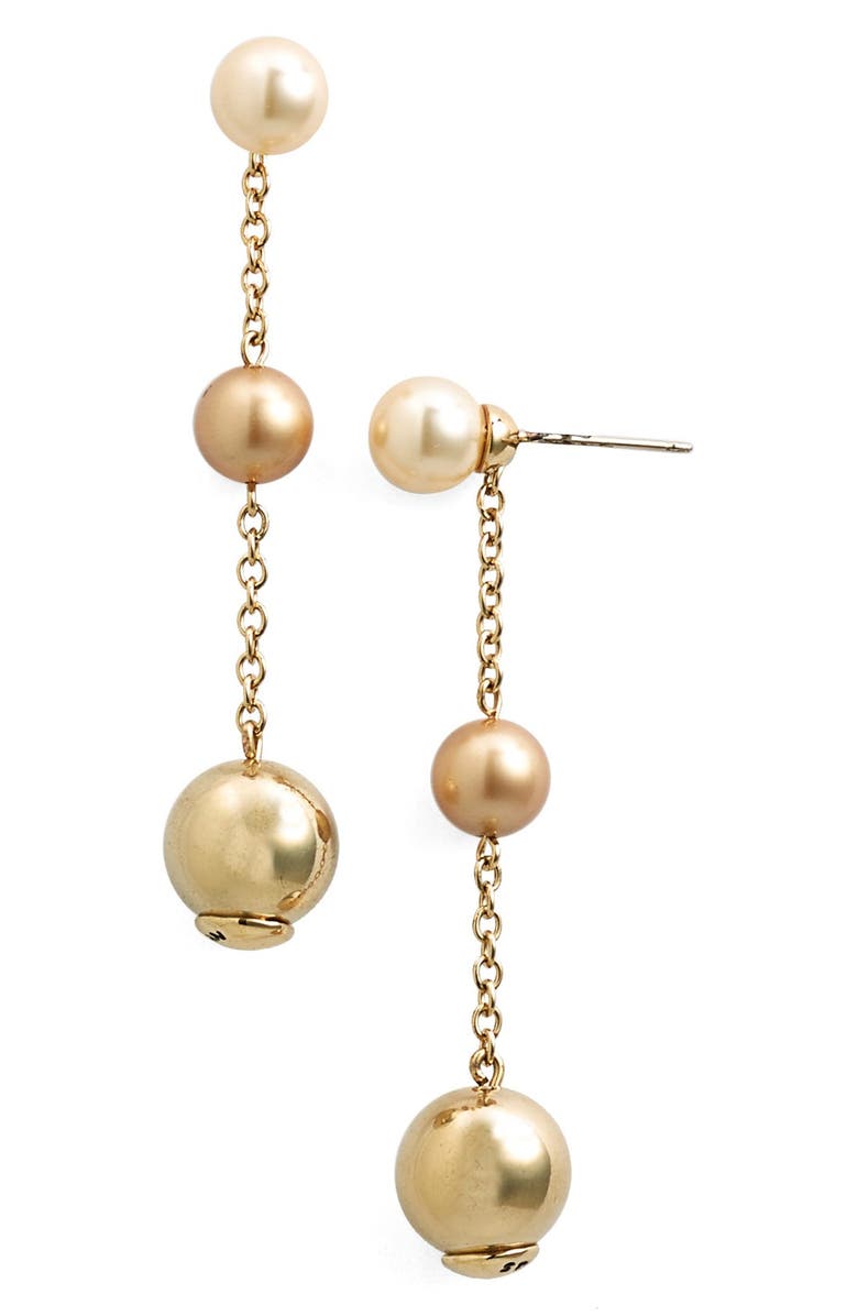 St. John Collection Glass Pearl & Metal Bead Drop Earrings | Nordstrom