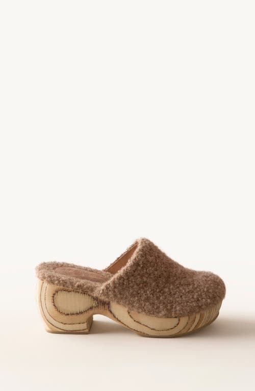 Shop Huma Blanco Celeste Clog In Oatmeal Alpaca