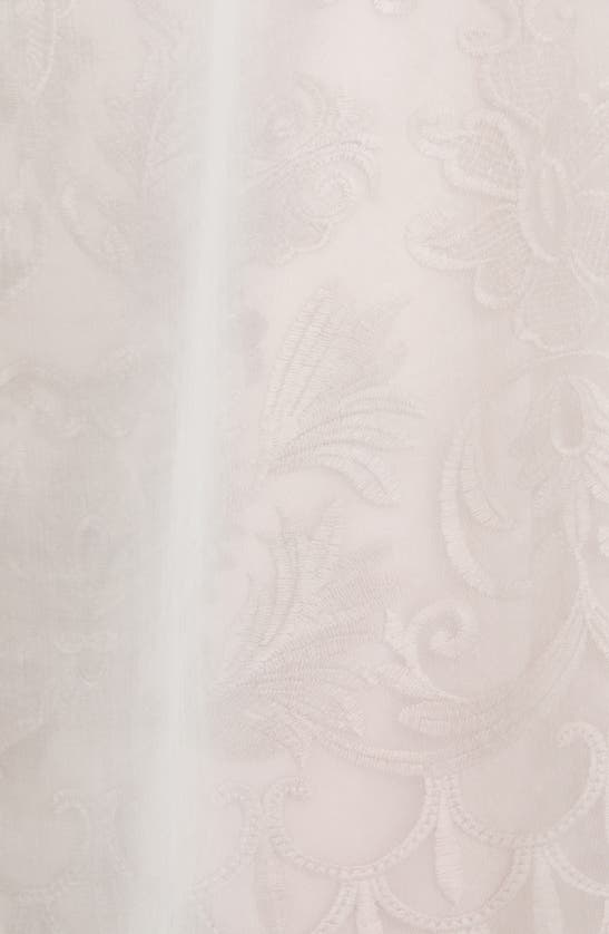 Nordstrom Satin Border Silk Chiffon Scarf In Ivory Vanilla