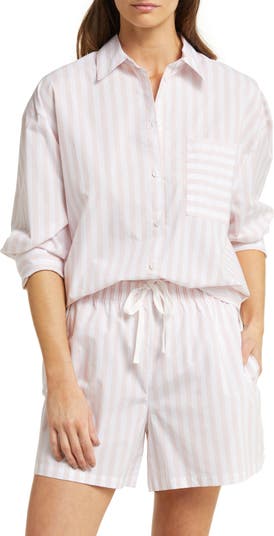 Papinelle Cotton Voile Boxer Pajama Shorts At Nordstrom in White