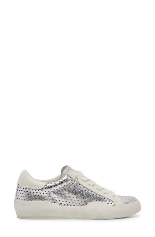 Shop Dolce Vita Zina Perforated 360 Slip-on Sneaker In Silver Leather