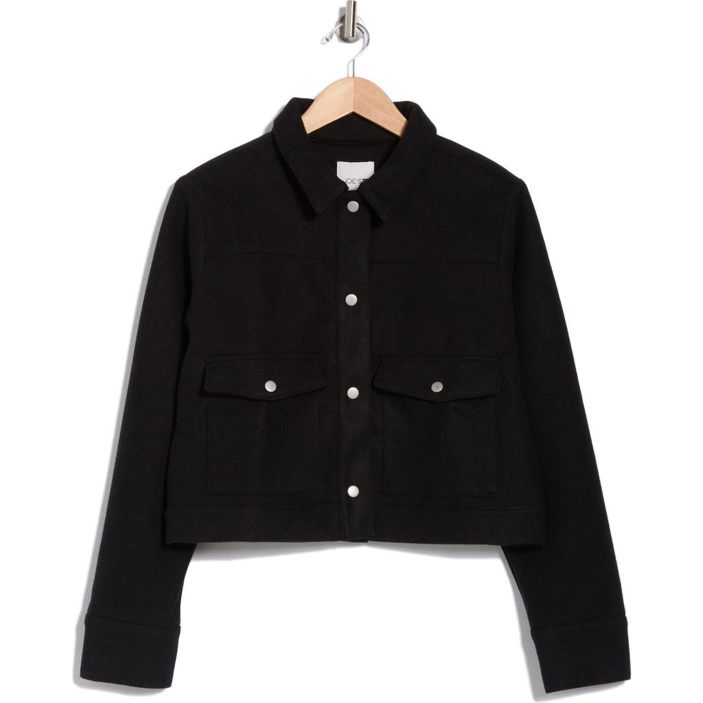 Joe's Crop Utility Jacket In Black