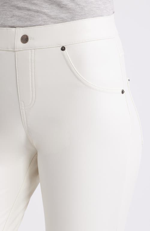 Shop Hue Faux Leather Leggings In Star White