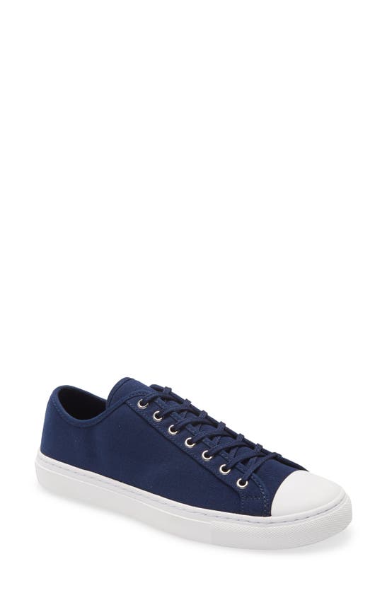 Nothing New Low Top Sneaker In Navy Canvas/ Off White