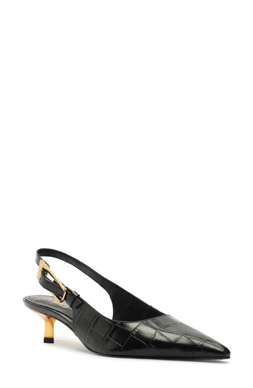 SCHUTZ SCHUTZ CIARA SLINGBACK POINTED TOE KITTEN HEEL PUMP 