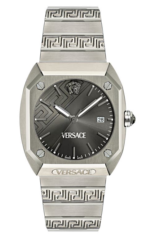 Shop Versace Antares Bracelet Watch, 44mm X 41.5mm In Titanium