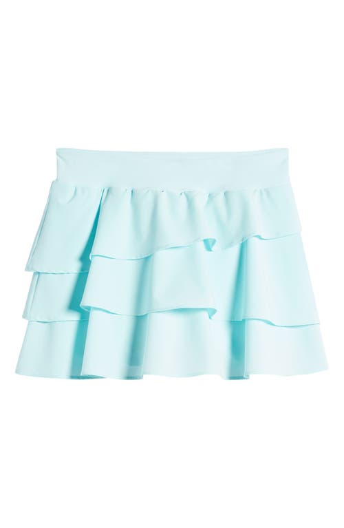 Shop Zella Girl Kids' Level Up Tiered Skort In Teal Retreat