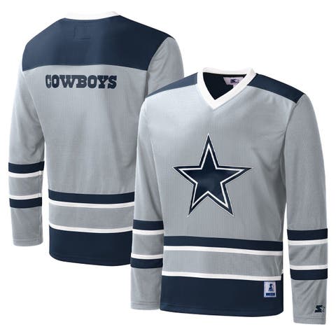 Starter Dallas Cowboys Front Zip-Pocket Hoodie Sweatshirt XL / Cowboys Heather Gray Mens Sportswear