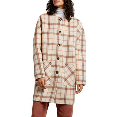 Michael Stars Pamela Portola Double Face Wool Blend Coat, Beige