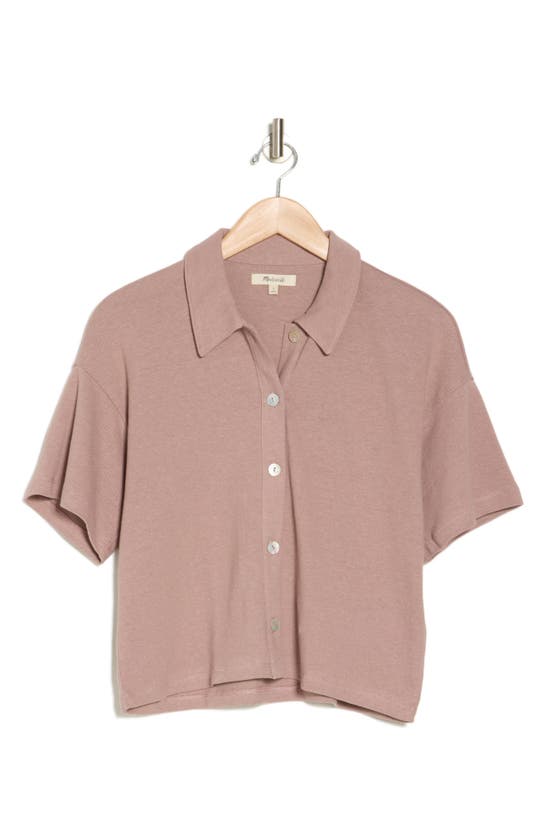Shop Madewell Relaxed Button-up Polo Shirt In Vintage Petal