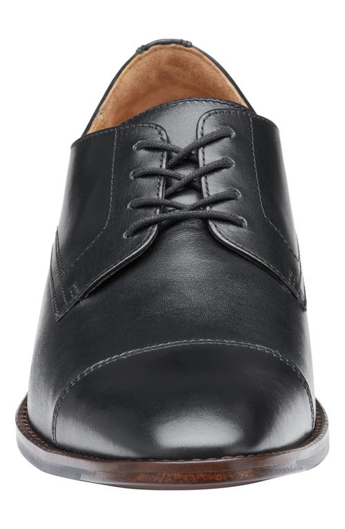 Johnston & Murphy Richland Oxford Mens W Black Cap Toe Dress Shoes Ver461 In Black Full Grain