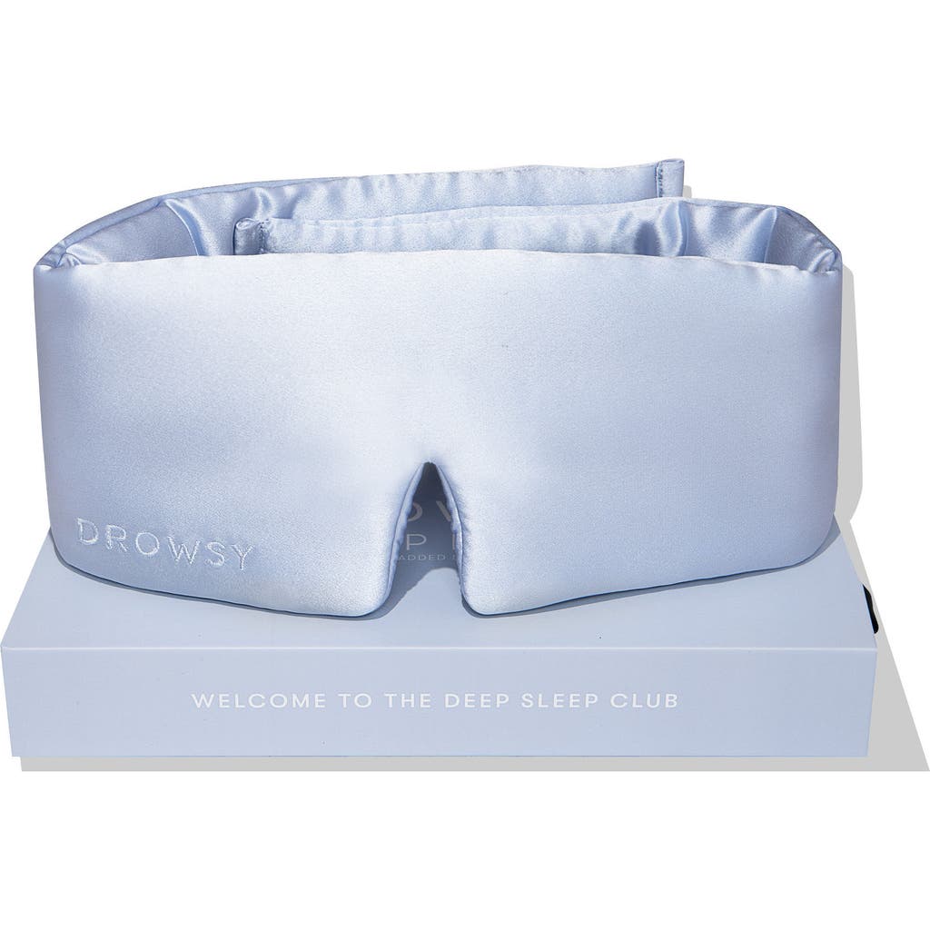 Drowsy Sleep Co . Silk Sleep Mask In Blue Belle