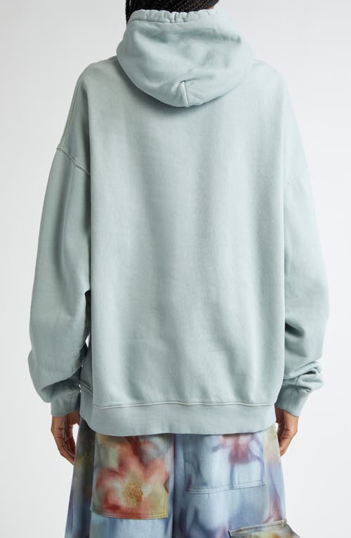 Shop Collina Strada Heart Drawstring Cotton Hoodie In Thunder Blue