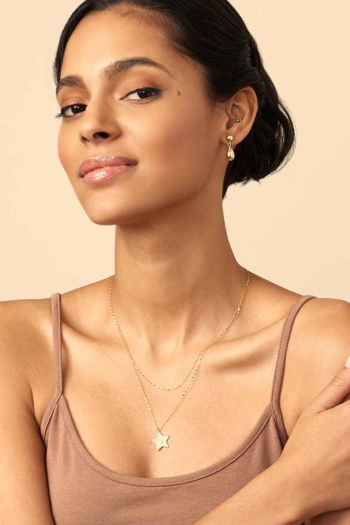 Oradina 14k Gold Dripping Gold Drop Earrings In Yellow Gold