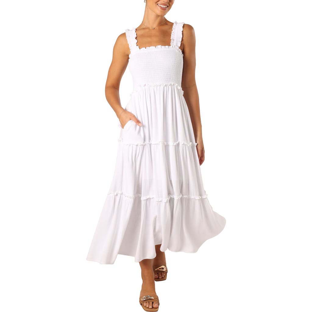 Petal And Pup Petal & Pup Serafina Smocked Tiered Sundress In White